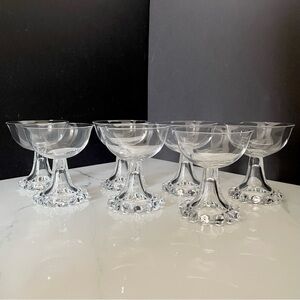 SET of 7 Sherbet Glasses - Candlewick Glass